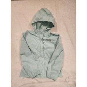 The North Face Green Jacket Girls Hooded Resolve Reflective size L